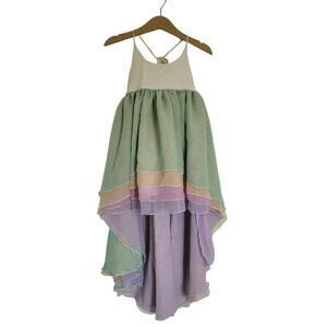 Pleiades Designs Pastel Rainbow Chiffon Dress